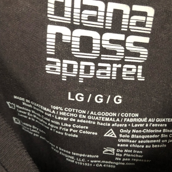 WOMEN'S DIANA ROSS SHORT SLEEVE T-SHIRT SIZE LG NWT - Picture 6 of 6